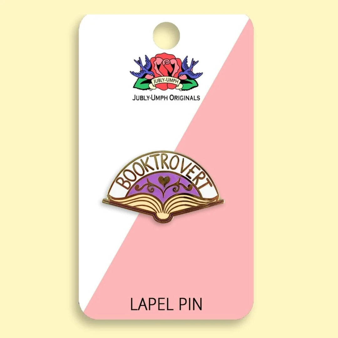 Jubly_Umph_Booktrovert_Lapel_Pin_in_packaging