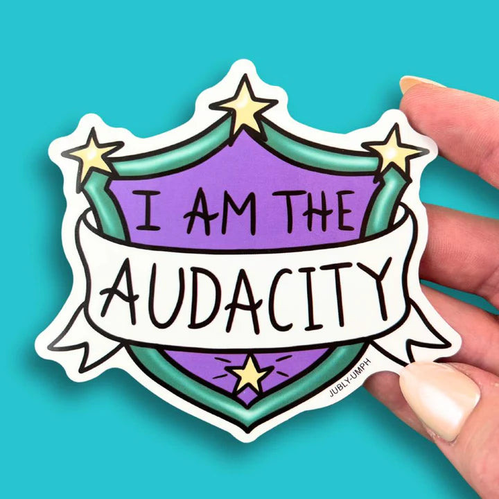 Jubly_Umph_Sticker_I-am-the-audacity_with_fingers