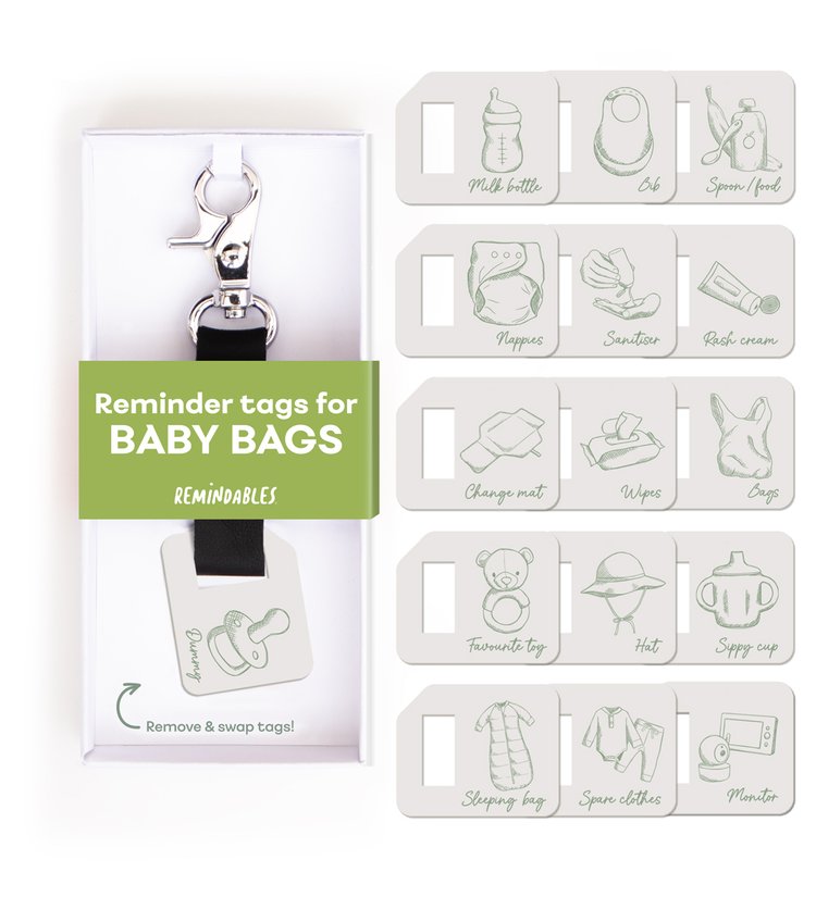 Remindables_Baby_Reminder_Set_Bag_Tags_The_Happy_Giraffe